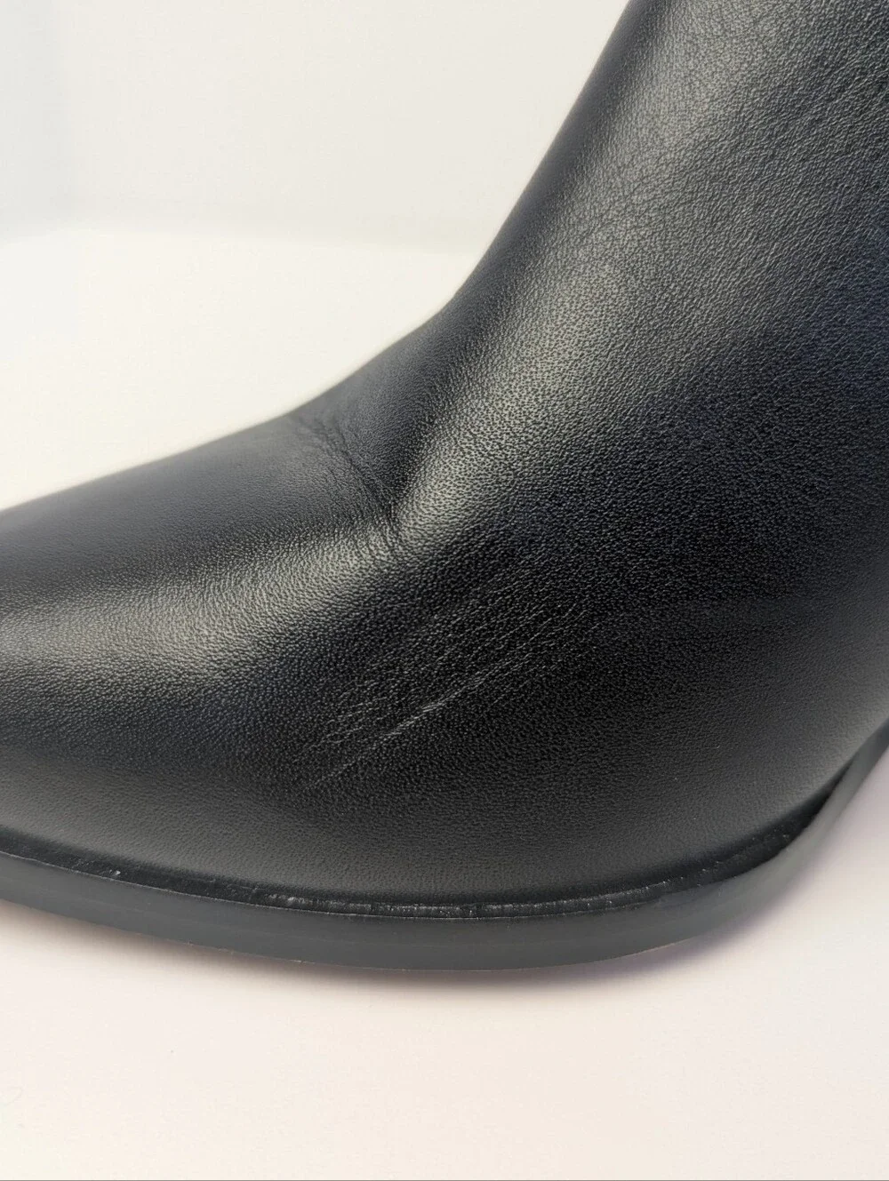 Paolo Mattei Black Leather Pointed Toe Ankle Boots Zip Booties 6.5M
